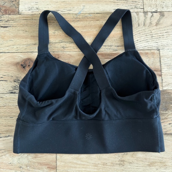 Athleta Warrior Long Line Black Athletic Bra - Picture 3 of 3